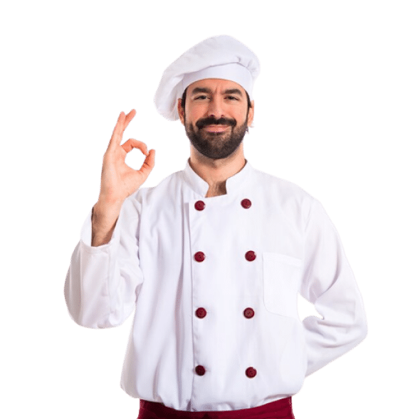 Chefmakingoksignoverwhitebackground1405